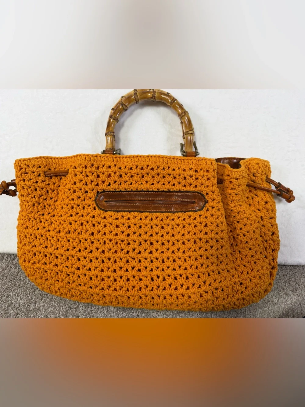 Patricia Nash Crochet Bag with Bamboo Handles - Picture 5 of 7